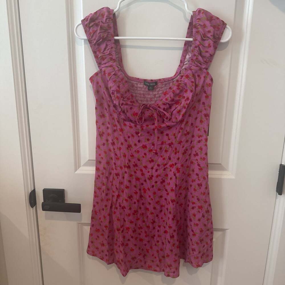 Wild Fable Women's Pink Floral Fit & Flare Mini Dress